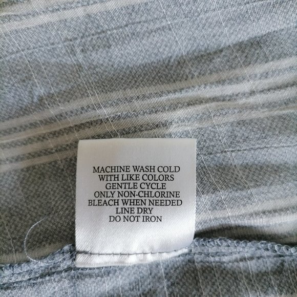 Fred David Womens Faded Blue Raglan Sleeve Scoop Neck Striped Blouse Top Size L - Picture 6 of 7